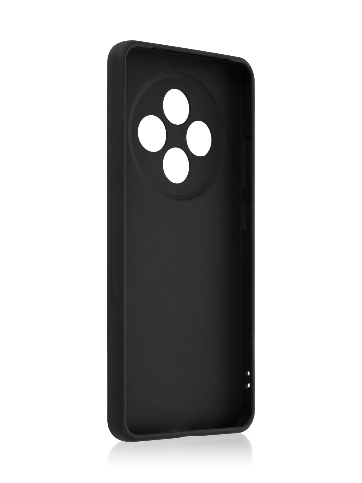 Черный чехол для Oppo Reno 12F силиконовый ROSCO матовый/ прозрачный тонкий с защитой камер