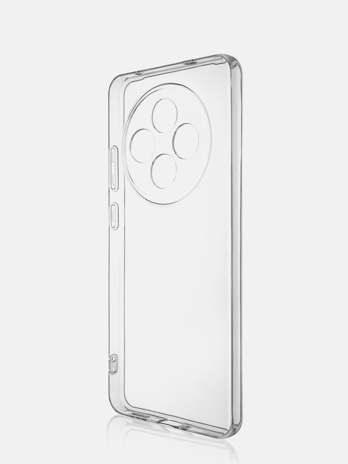 Прозрачный чехол для Oppo Reno 12F силиконовый ROSCO матовый/ прозрачный тонкий с защитой камер