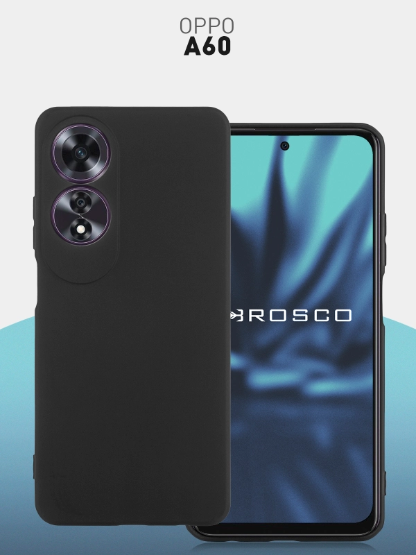 Чехол для Oppo A60 силиконовый ROSCO матовый/ прозрачный тонкий с защитой камер