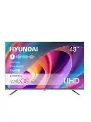 Телевизор LED Hyundai 43" H-LED43BU7100 Smart WebOS Frameless Metal серый/серый/4K Ultra