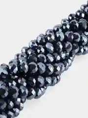 Угольный бусины рондели 8 мм 10 нитей, 600-650 шт, стеклянные "хрустальные" для плетения сумок
