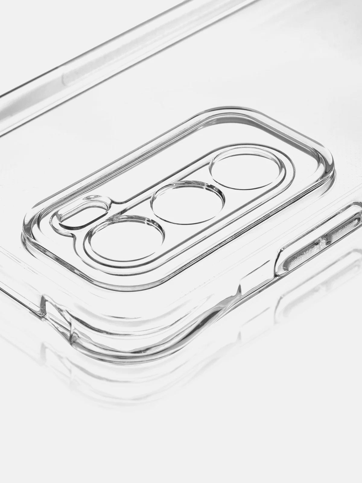 Прозрачный чехол для Oppo Reno 12 Pro противоударный силиконовый ROSCO прозрачный с усиленными углами