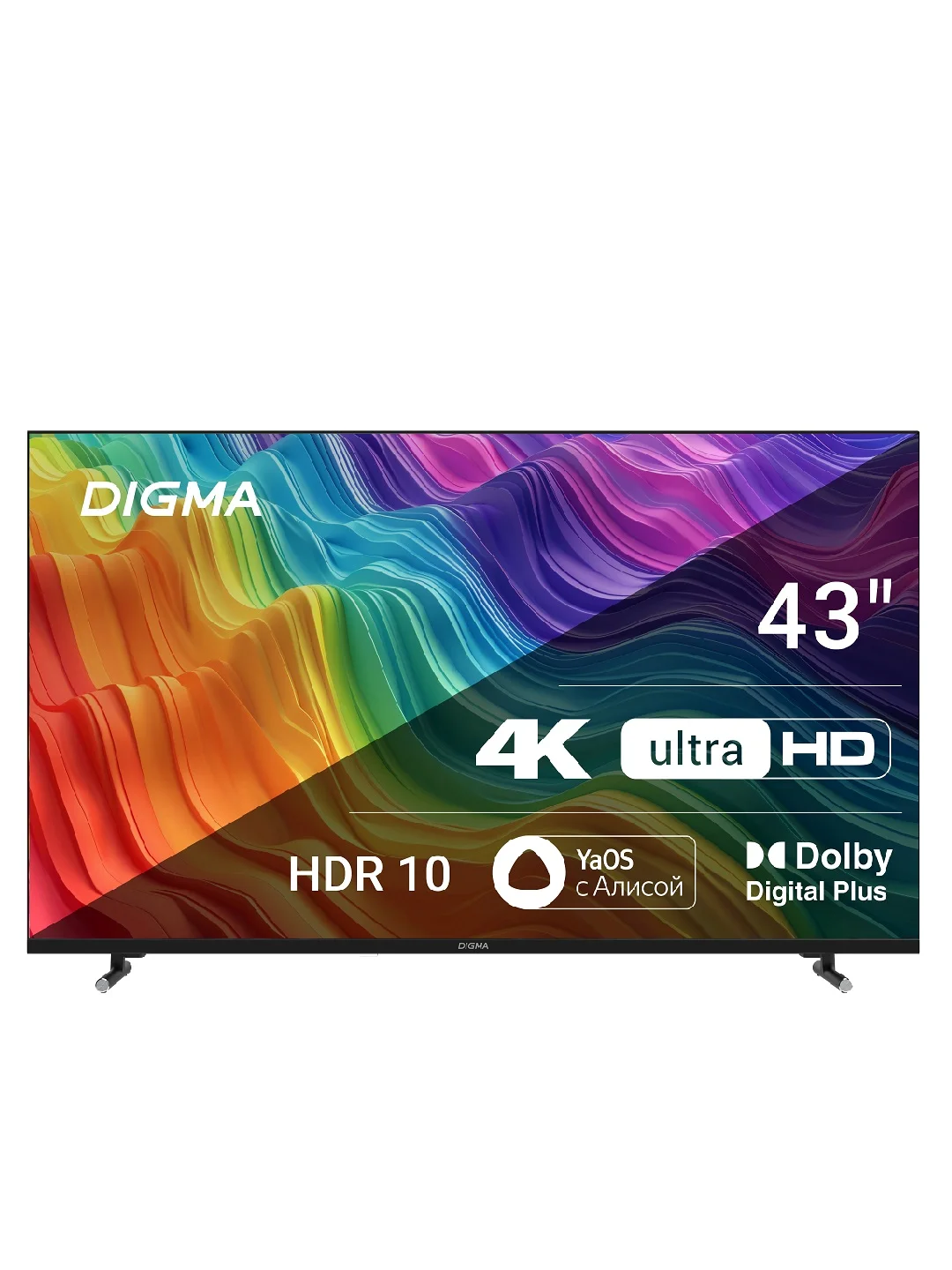 Телевизор LED Digma 43" DM-LED43UBB33 Smart Яндекс.ТВ Frameless Metal