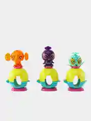 Зеленый шар-трансформер "Zoobles", наборы Зубликов с магнитными карточками 1 шт с домиком 3 цвета