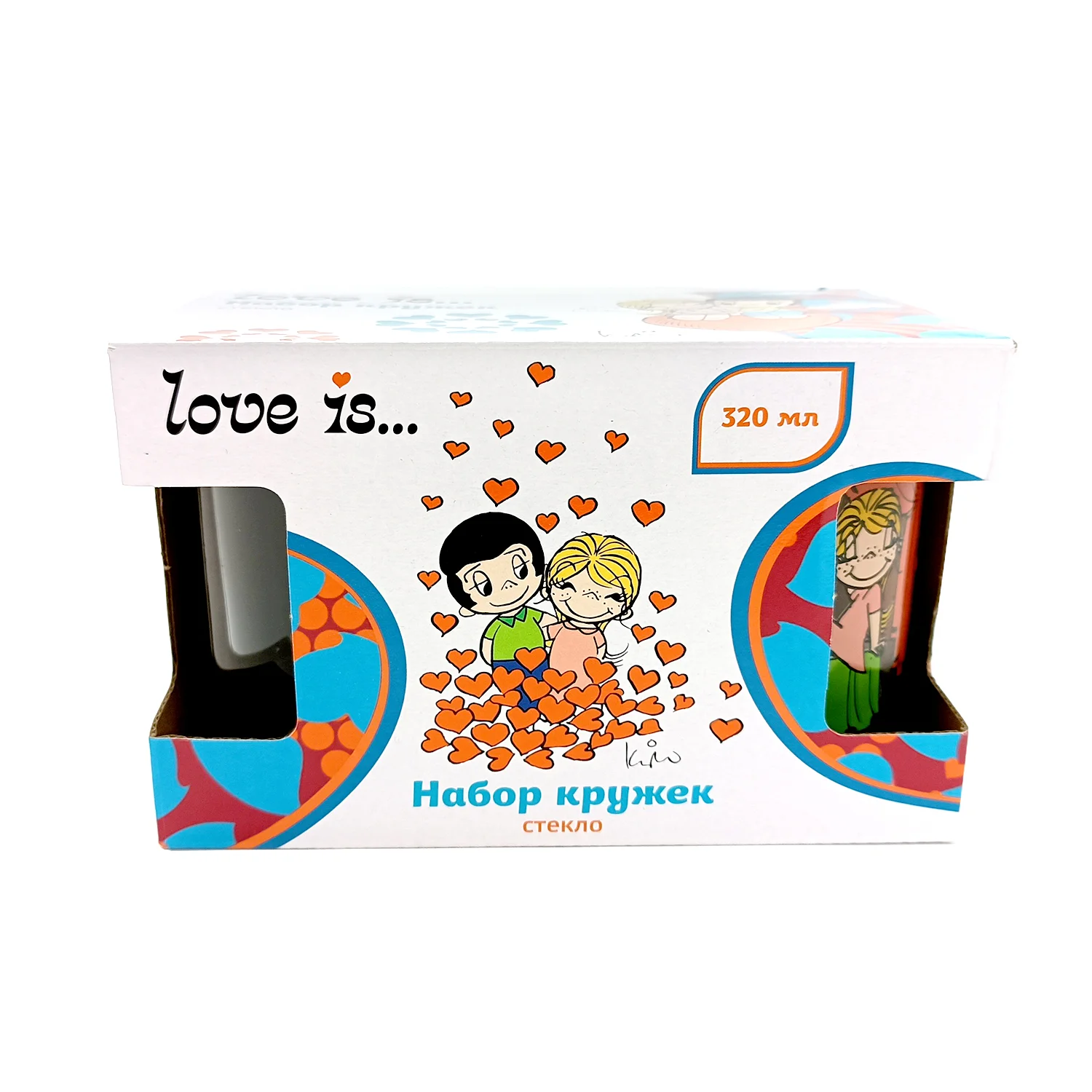 Кружки Love is Портрет (две кружки в комплекте), 320 мл, стекло