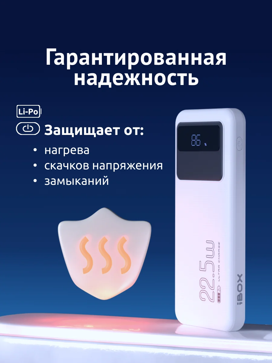 Внешний аккумулятор iBOX OLS, 10000 mAh