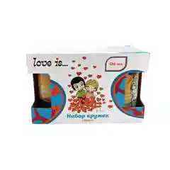 Кружки Love is Любовное настроение (две кружки в комплекте), 320 мл, стекло