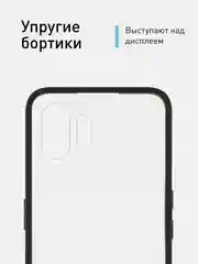 Прозрачный чехол для Nothing Phone (2) пластиковый с силиконовой окантовкой ROSCO противоударный