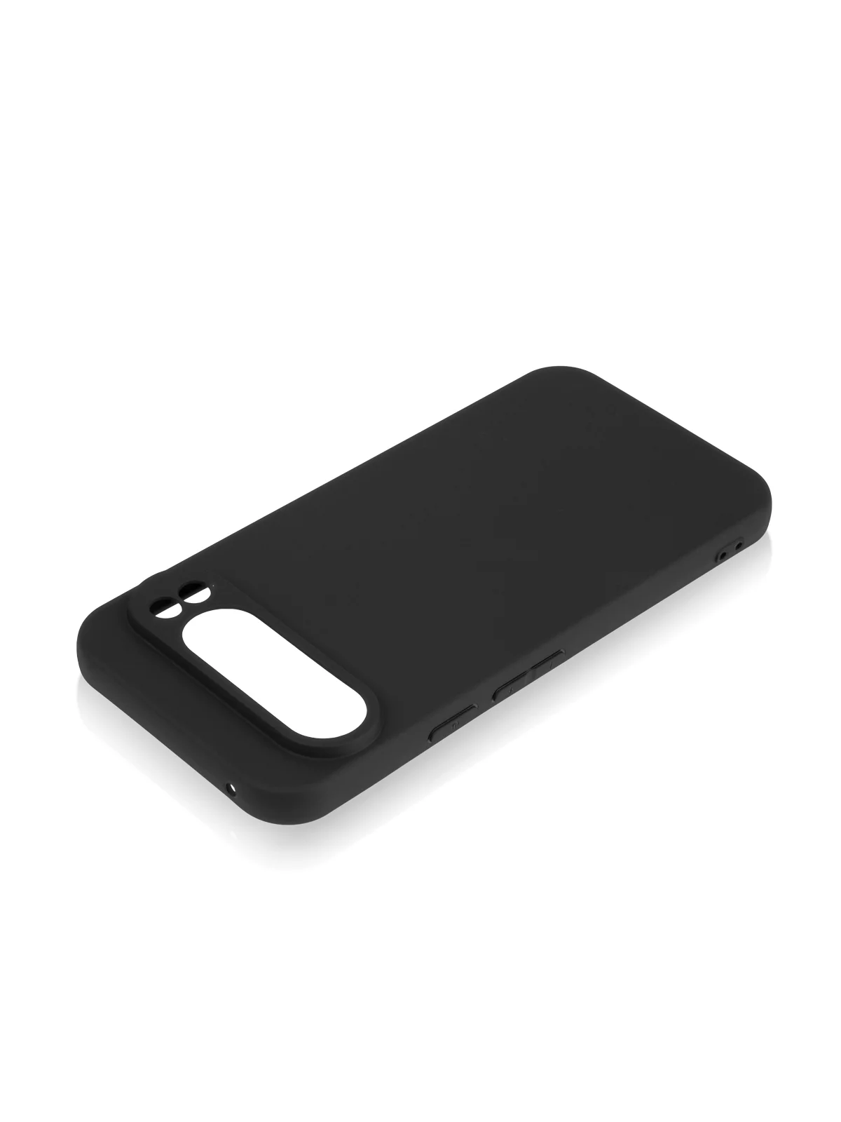 Черный чехол для Google Pixel 9 Pro XL силиконовый ROSCO матовый тонкий с бортиком- защитой камер