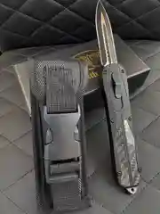 Складной нож Microtech с двусторонней заточкой, фронтально-выкидной, автоматический
