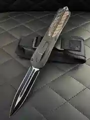 Складной нож Microtech с двусторонней заточкой, фронтально-выкидной, автоматический