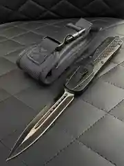 Складной нож Microtech с двусторонней заточкой, фронтально-выкидной, автоматический