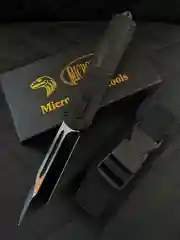 Складной нож Microtech с длезвием Танто, фронтально-выкидной, автоматический