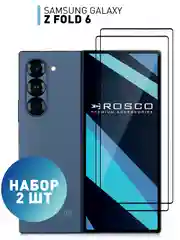 Угольный стекло для Samsung Galaxy Z Fold 6 защитное ROSCO олеофобное, на второй экран, антишпион