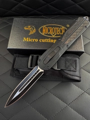 Складной нож Microtech с двусторонней заточкой, фронтально-выкидной, автоматический