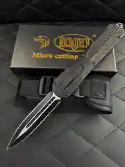 Складной нож Microtech с двусторонней заточкой, фронтально-выкидной, автоматический