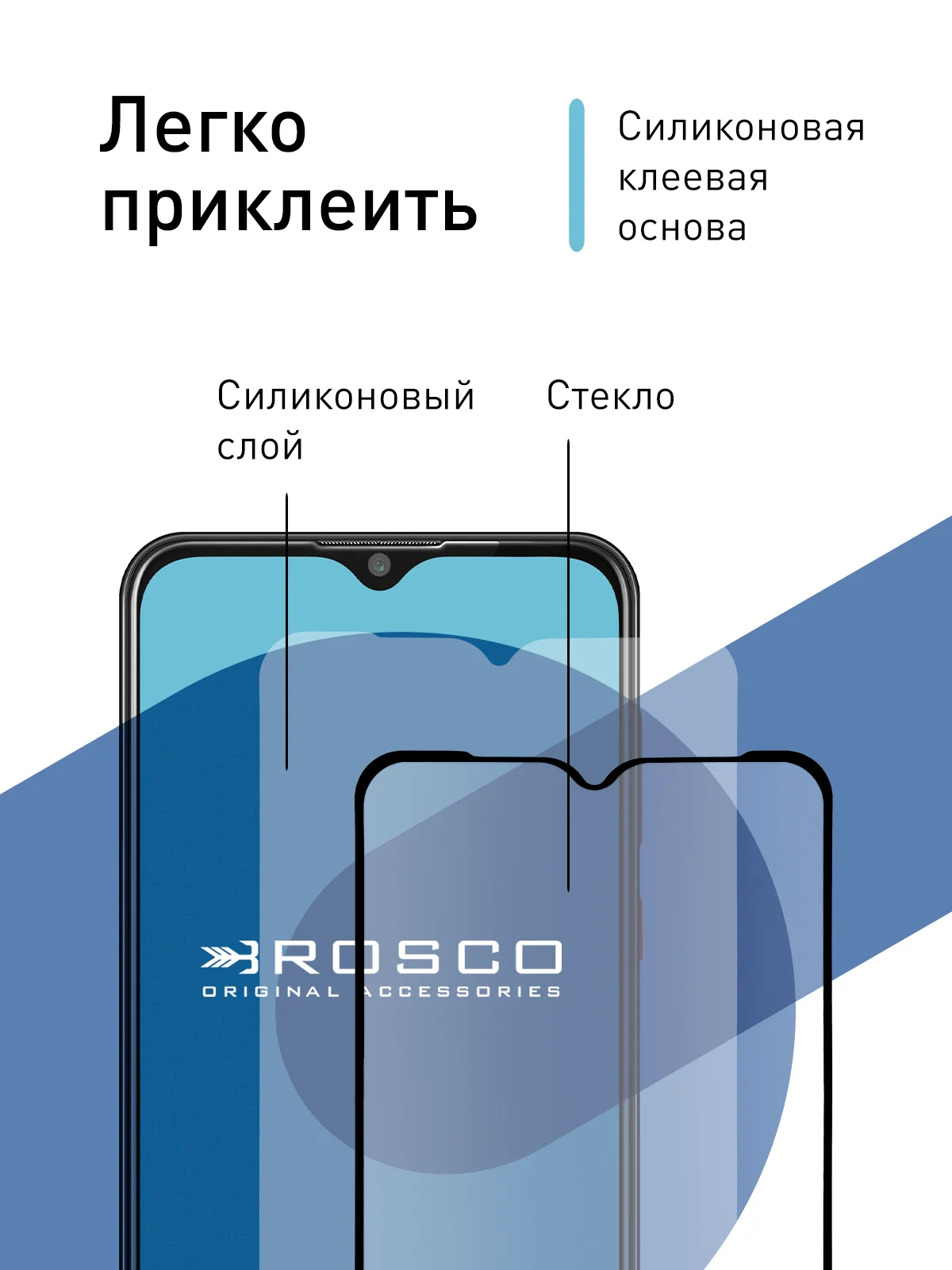 Защитное стекло для ZTE Blade 20 Smart с олеофобным покрытием и черной рамкой