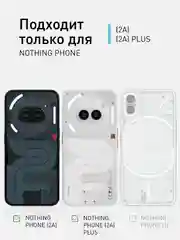 Прозрачный чехол для Nothing Phone (2a), (2a) Plus пластик с силиконовой защитой ROSCO противоударный