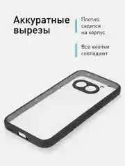 Прозрачный чехол для Nothing Phone (2a), (2a) Plus пластик с силиконовой защитой ROSCO противоударный