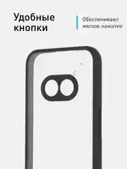 Прозрачный чехол для Nothing Phone (2a), (2a) Plus пластик с силиконовой защитой ROSCO противоударный