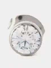 Прозрачный титановая серьга, 1 штука