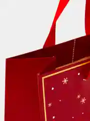 Светло-коричневый пакет подарочный новогодний крафтовый, 18 х 23 х 10 см, подарочная коробка новогодняя