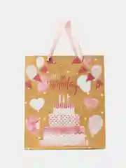 Пакет подарочный "Happy birthday", 23*27*11,5 см