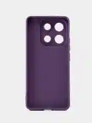 Сиреневый чехол для Xiaomi Redmi Note 13 4G (Сяоми Редми Ноут 13), черный защита камеры силиконовый