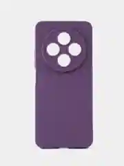 Сиреневый чехол для Xiaomi Redmi 14C / Poco C75 (Сяоми Редми 14с), черный защита камеры силиконовый