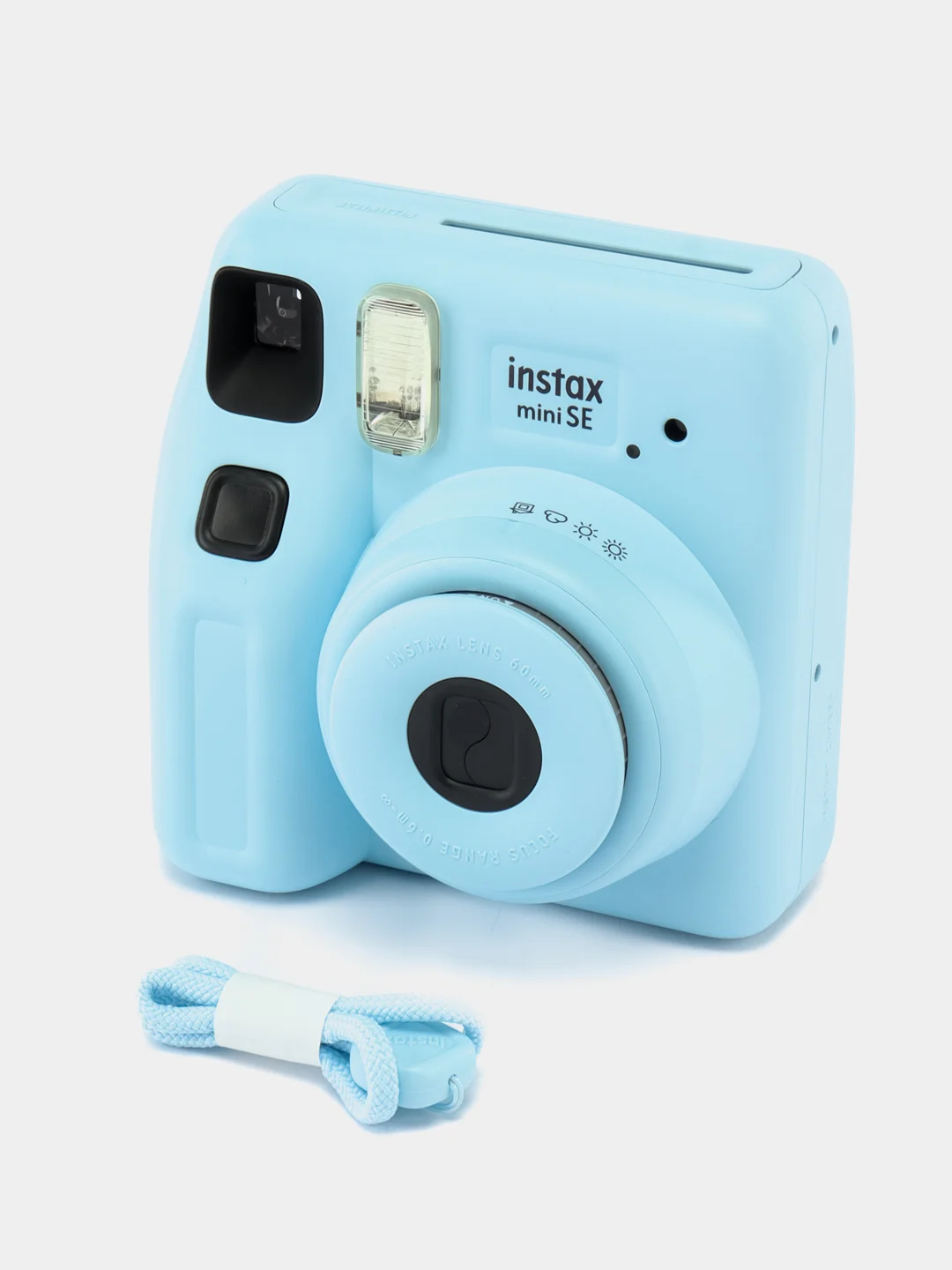 Голубой фотоаппарат моментальной печати Fujifilm Instax Mini SE