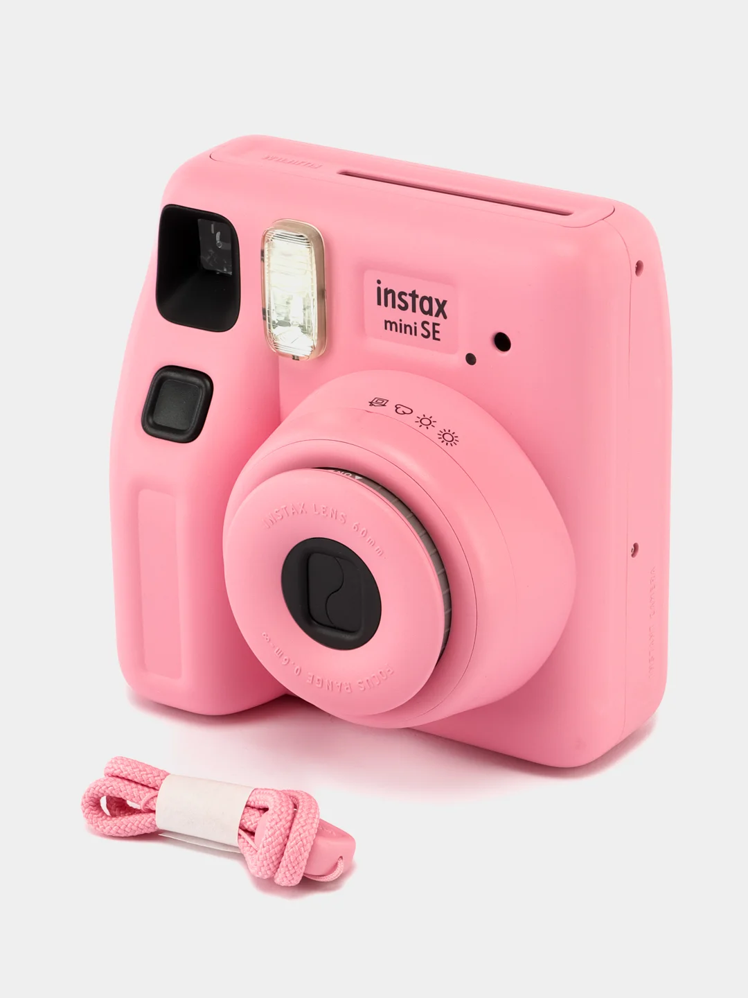 Розовый фотоаппарат моментальной печати Fujifilm Instax Mini SE