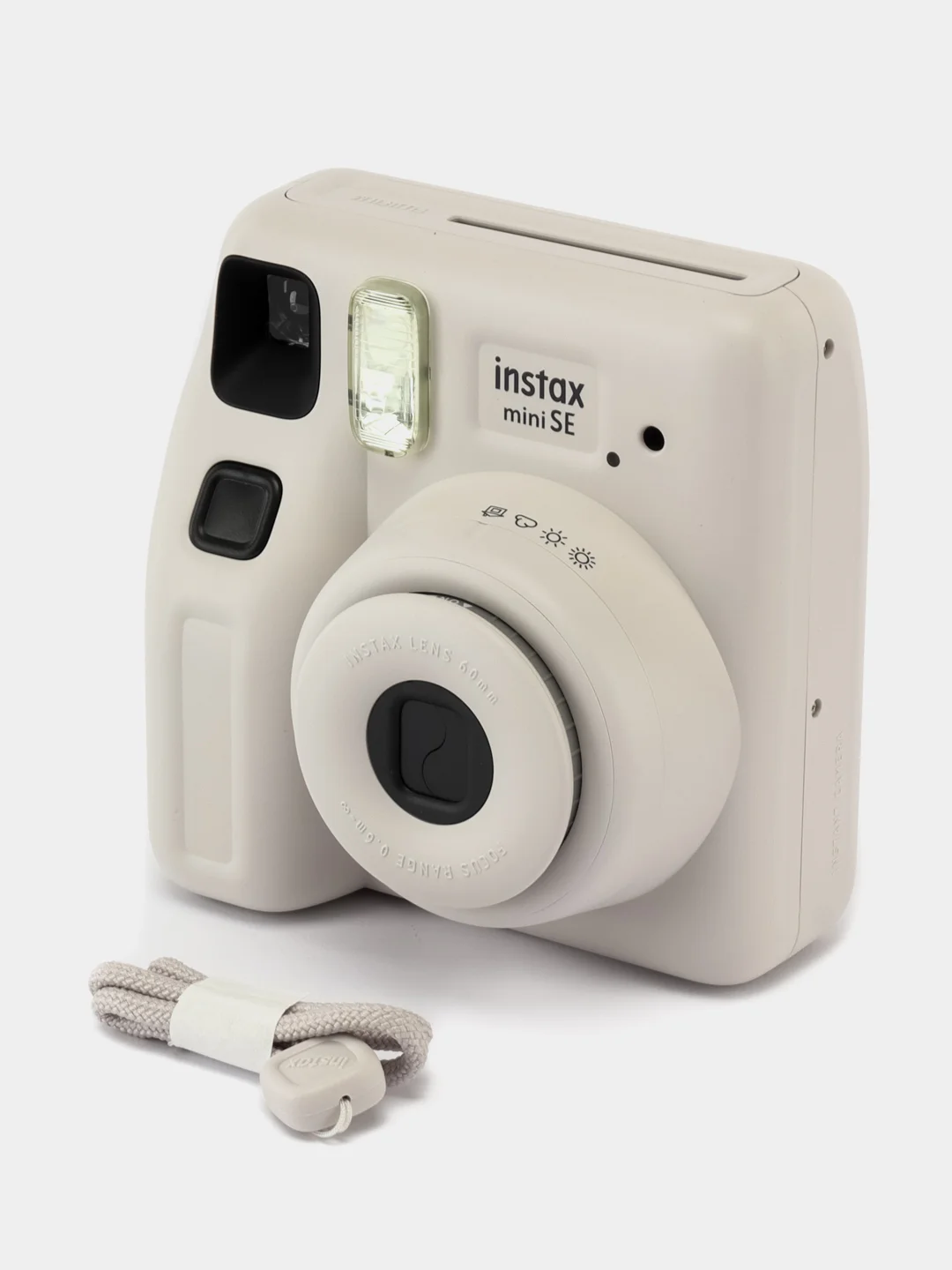 Серый фотоаппарат моментальной печати Fujifilm Instax Mini SE