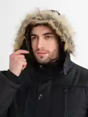 Черный куртка мужская зимний пуховик пальто