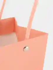 Коралловый меланж подарочный пакет/ Корзинка для цветов / подарков Ваза для цветов складная, в клеточку