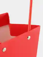 Красный подарочный пакет для цветов/ Корзинка для цветов/ Ваза для цветов складная/ Сумка