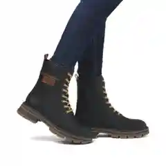 Черный ботинки женские зимние Rieker из натуральной кожи