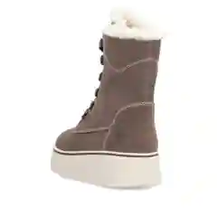 Коричневый ботинки зимние женские Rieker из натуральной кожи