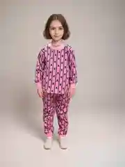 Фуксия детская пижама утепленная для мальчика, девочки на 1-4 года, 4-7 лет