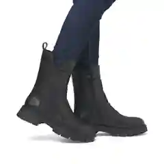 Черный ботинки зимние женские Rieker из натуральной кожи
