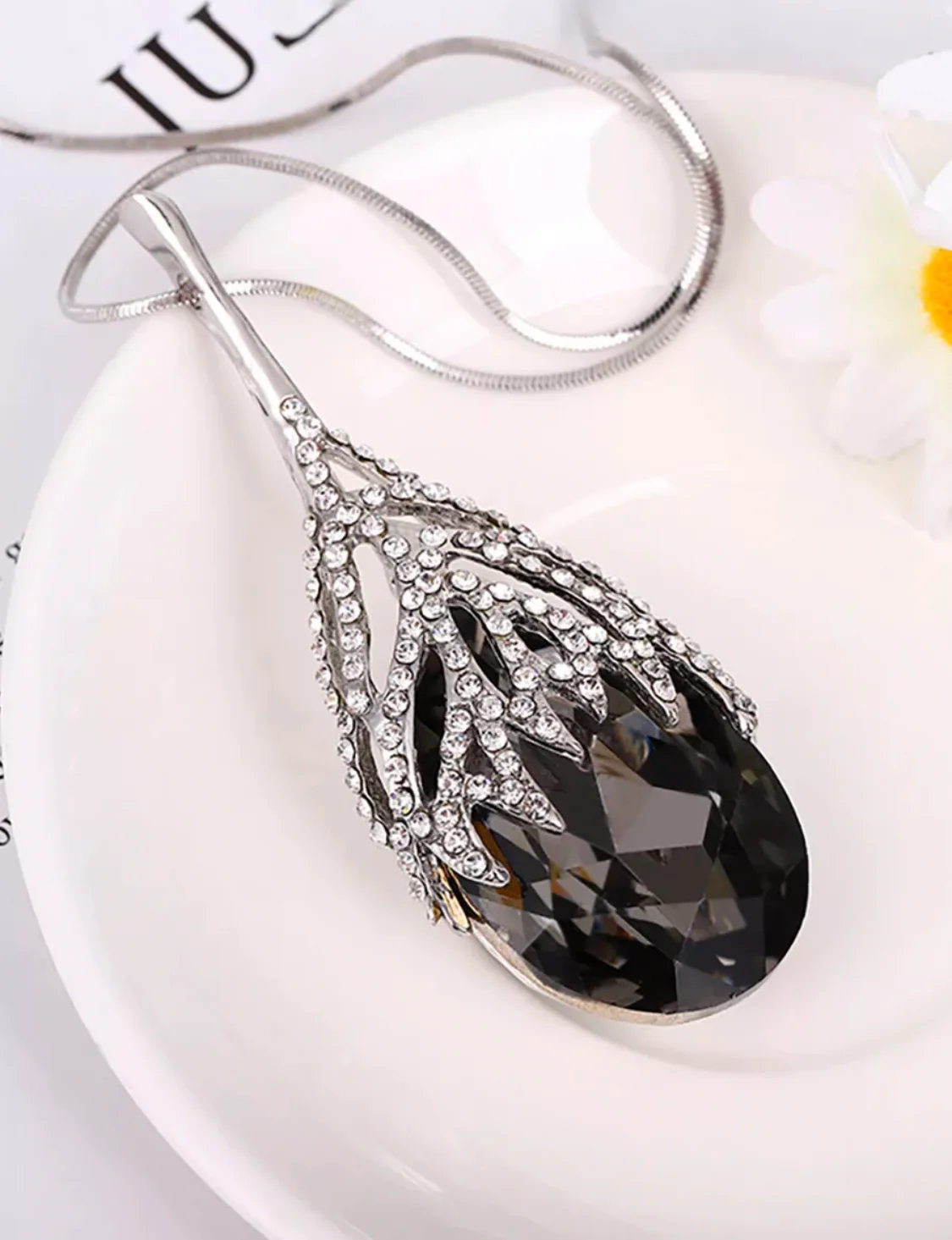 Серебряный подвеска капля