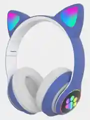 Синий наушники беспроводные детские STN-28 PRO с ушками