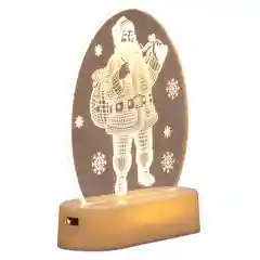 Алый ночник, новогодний светильник светодиодный 3D, LED, от батареек или USB. 3D лампа. Ночник