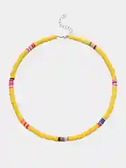 Желтый бусы-чокер в стиле Бохо (Boho) из каучука, унисекс, 10 цветов