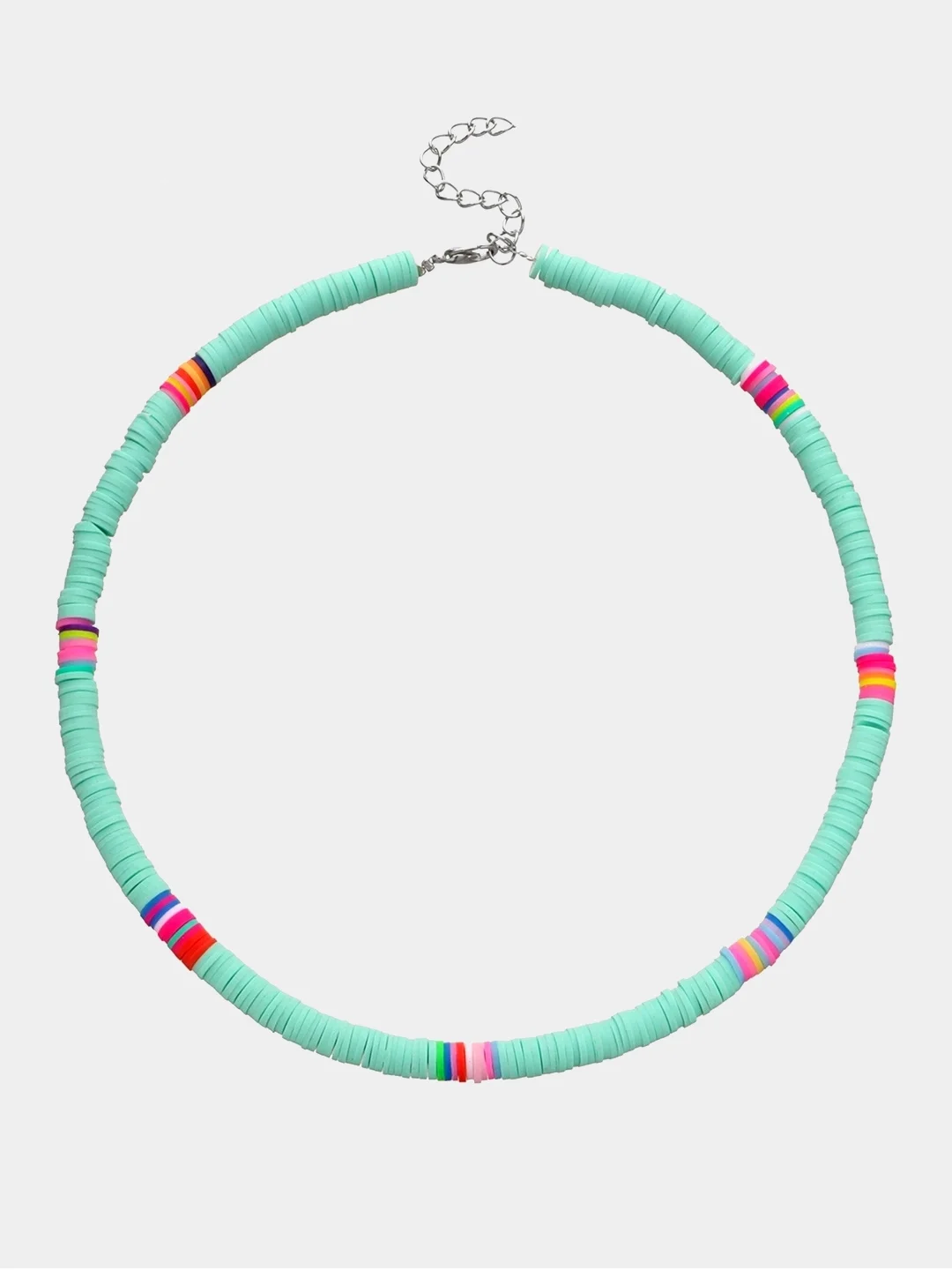 Бирюзовый бусы-чокер в стиле Бохо (Boho) из каучука, унисекс, 10 цветов