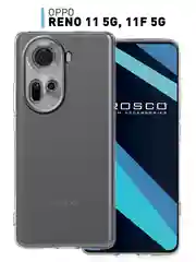Прозрачный чехол для Oppo Reno 11 5G / 11F 5G силиконовый ROSCO матовый / прозрачный c защитой камер