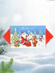 Красный новогодняя подарочная коробка для новогоднего подарка, 9.3 х 14.6 х 5.3 см