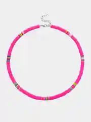 Розовый бусы-чокер в стиле Бохо (Boho) из каучука, унисекс, 10 цветов