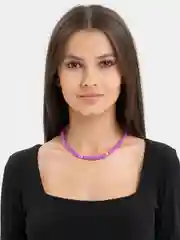 Фиолетовый бусы-чокер в стиле Бохо (Boho) из каучука, унисекс, 10 цветов
