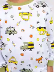 Зелёный хаки пижама детская, утеплённая