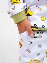 Зелёный хаки пижама детская, утеплённая